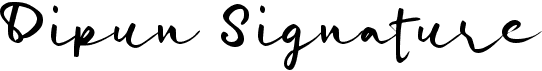preview image of the d Dipun Signature font