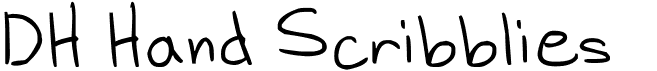 preview image of the DH Hand Scribblies font