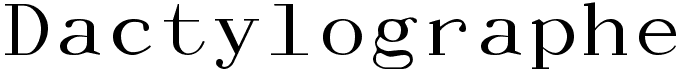 preview image of the Dactylographe font