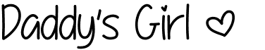 preview image of the Daddys Girl font