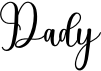 preview image of the Dady font