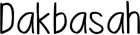 preview image of the Dakbasah font