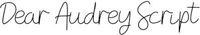 preview image of the Dear Audrey Script font