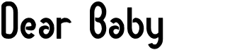 preview image of the Dear Baby font