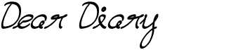 preview image of the Dear Diary font