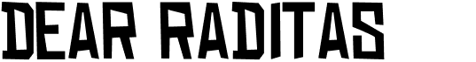 preview image of the Dear Raditas font