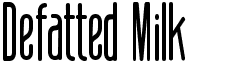 preview image of the Defatted Milk font