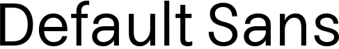 preview image of the Default Sans font