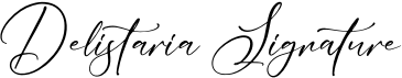 preview image of the Delistaria Signature font