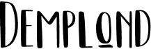 preview image of the Demplond font