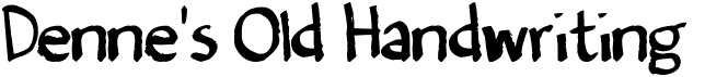 preview image of the Denne's Old Handwriting font