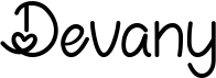 preview image of the Devany font