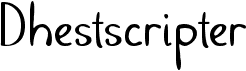 preview image of the Dhestscripter font
