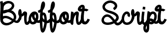 preview image of the DHF Broffont Script font