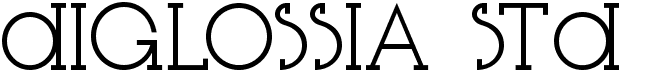 preview image of the Diglossia Std font