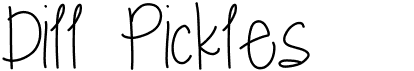 preview image of the Dill Pickles font