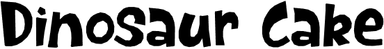 preview image of the Dinosaur Cake font