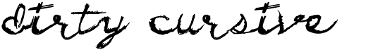 preview image of the Dirty Cursive font
