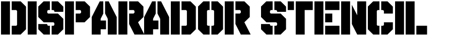 preview image of the Disparador Stencil font