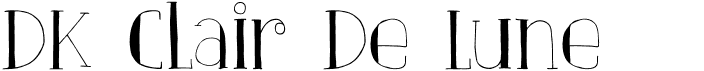 preview image of the DK Clair De Lune font