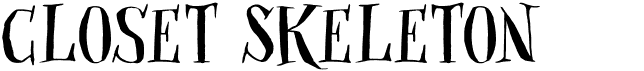 preview image of the DK Closet Skeleton font