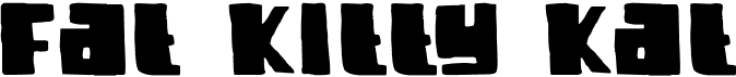 preview image of the DK Fat Kitty Kat font