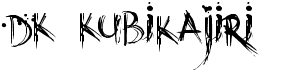 preview image of the DK Kubikajiri font