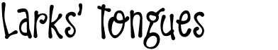 preview image of the DK Larks' Tongues font