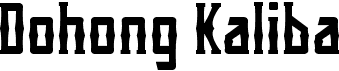 preview image of the Dohong Kaliba font