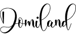 preview image of the Domiland font