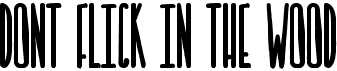 preview image of the Dont Flick In The Wood font