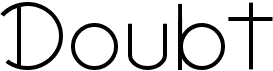 preview image of the Doubt font