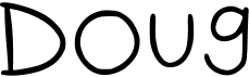 preview image of the Doug font