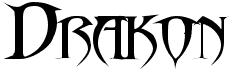 preview image of the Drakon font