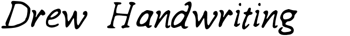 preview image of the Drew Handwriting font