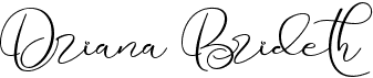 preview image of the Driana Brideth font