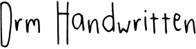 preview image of the Drm Handwritten font