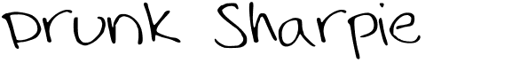 preview image of the Drunk Sharpie Thin font