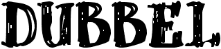 preview image of the dUBBEL font