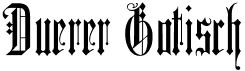 preview image of the Duerer Gotisch font