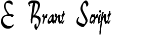 preview image of the E-Brant Script font