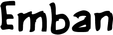 preview image of the e Emban font