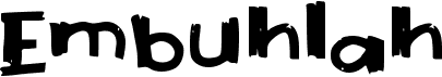 preview image of the e Embuhlah font
