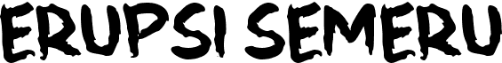 preview image of the e Erupsi Semeru font