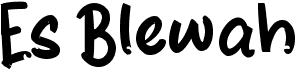 preview image of the e Es Blewah font
