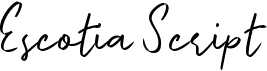 preview image of the e Escotia Script font