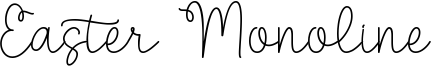 preview image of the Easter Monoline font