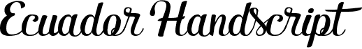 preview image of the Ecuador Handscript font