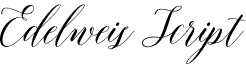 preview image of the Edelweis Script font