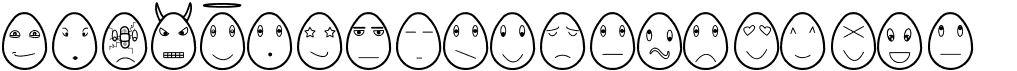 preview image of the Eggfaces TFB font